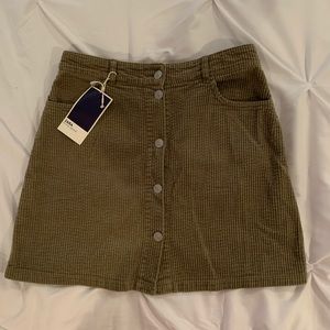 Green corduroy skirt